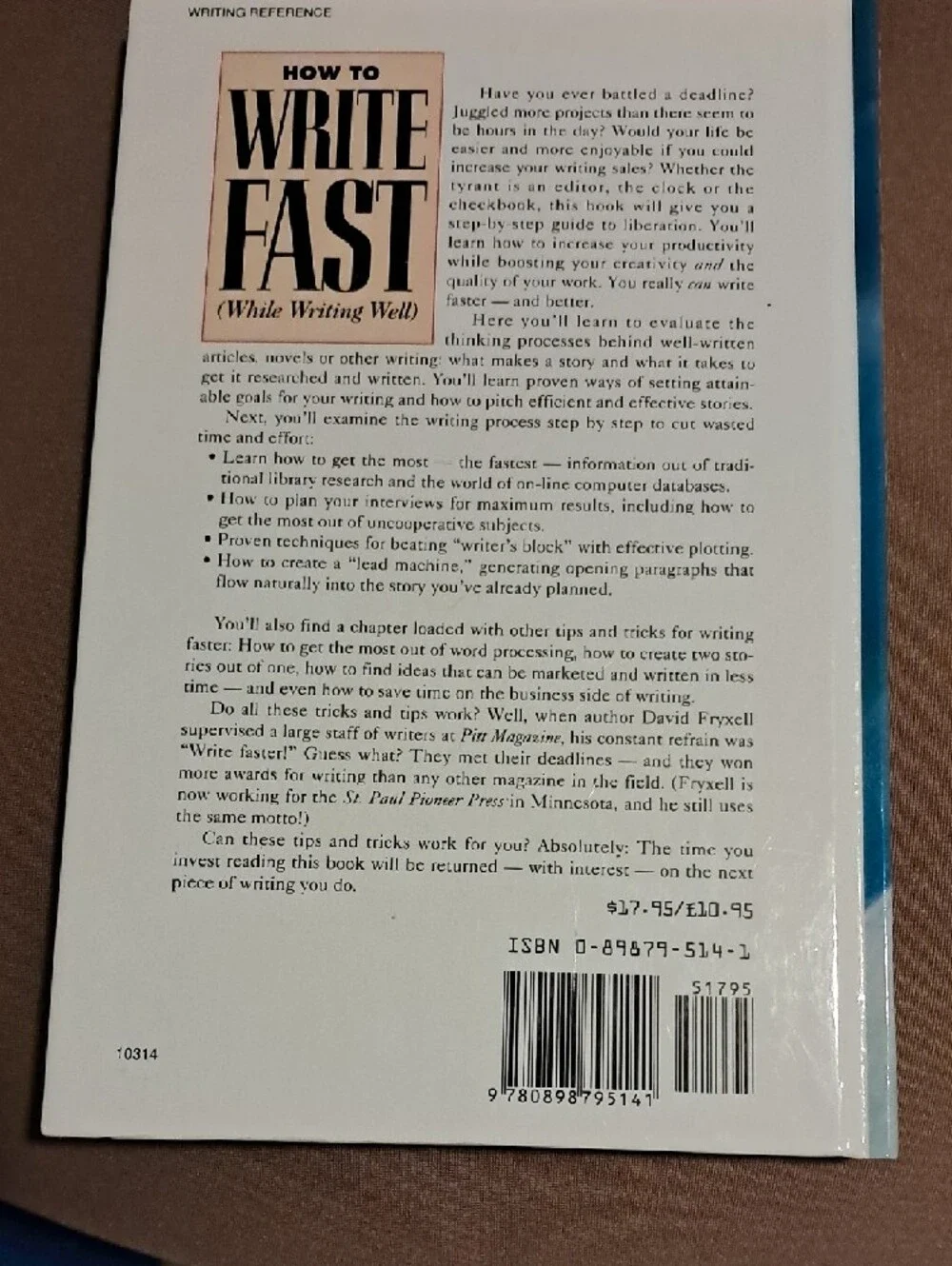 How to Write Fast (While Writing Well) — Blue Hardcover Guide